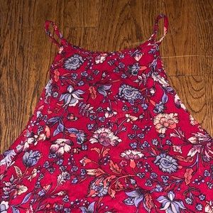 fit and flare halter top, floral